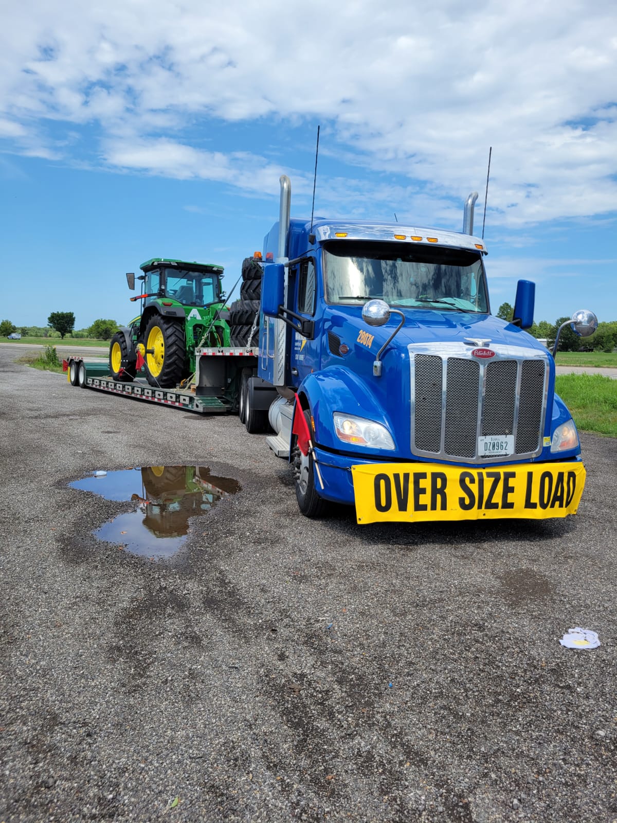 Lowboy green tractor1