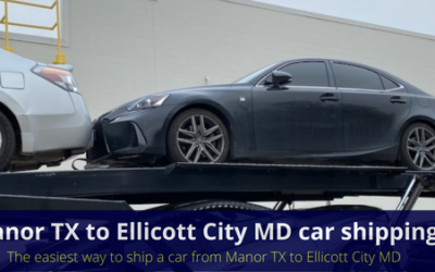 Ship my car from Manor TX to Ellicott City MD