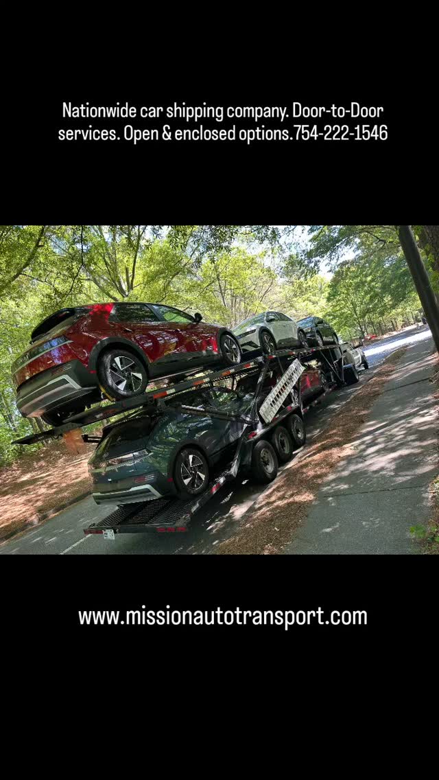 Nationwide car shipping company & dispatching services. Door to Door service. Open and enclosed. Call or text 754-222-1546.
#florida #georgia #Massachusetts #rhodeisland #Connecticut newyork NewJersey philadelphia Pennsylvania Delaware maryland Virginia 
Northbound & southbound, east coast. Snowbirds. 

opentransport  enclosedtransport 
AutoTransport autotransport cartransport 
Heavyequipment carshipping carshipping
boatTransport boattransport yachttransport 
yachttransportation yacht

Share-follow-Like

@deanbryanonline @wealthfinancialservice @missionautotransportinc